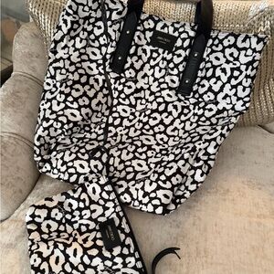 Jimmy Choo Monochrome Leopard Print Tote Set
